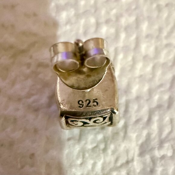 Clocks and Colours Handmade Sterling Silver Black Onyx Studs - Picture 5 of 8